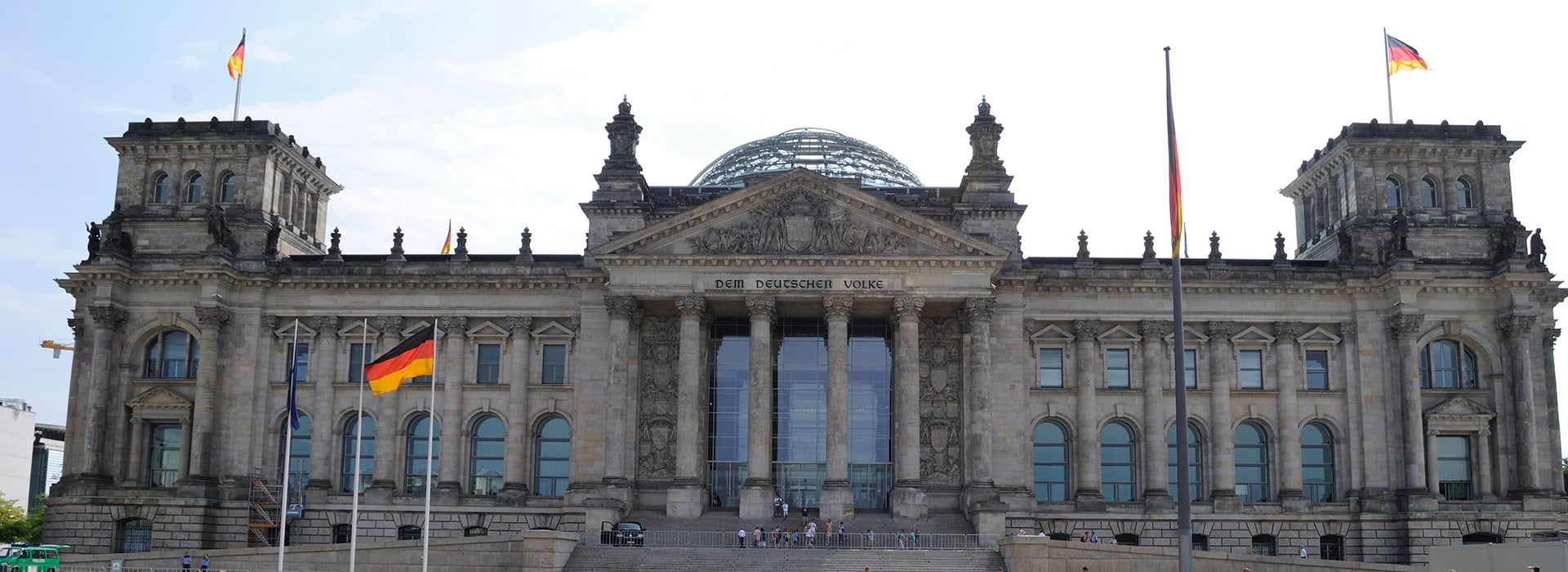 Building with German flags