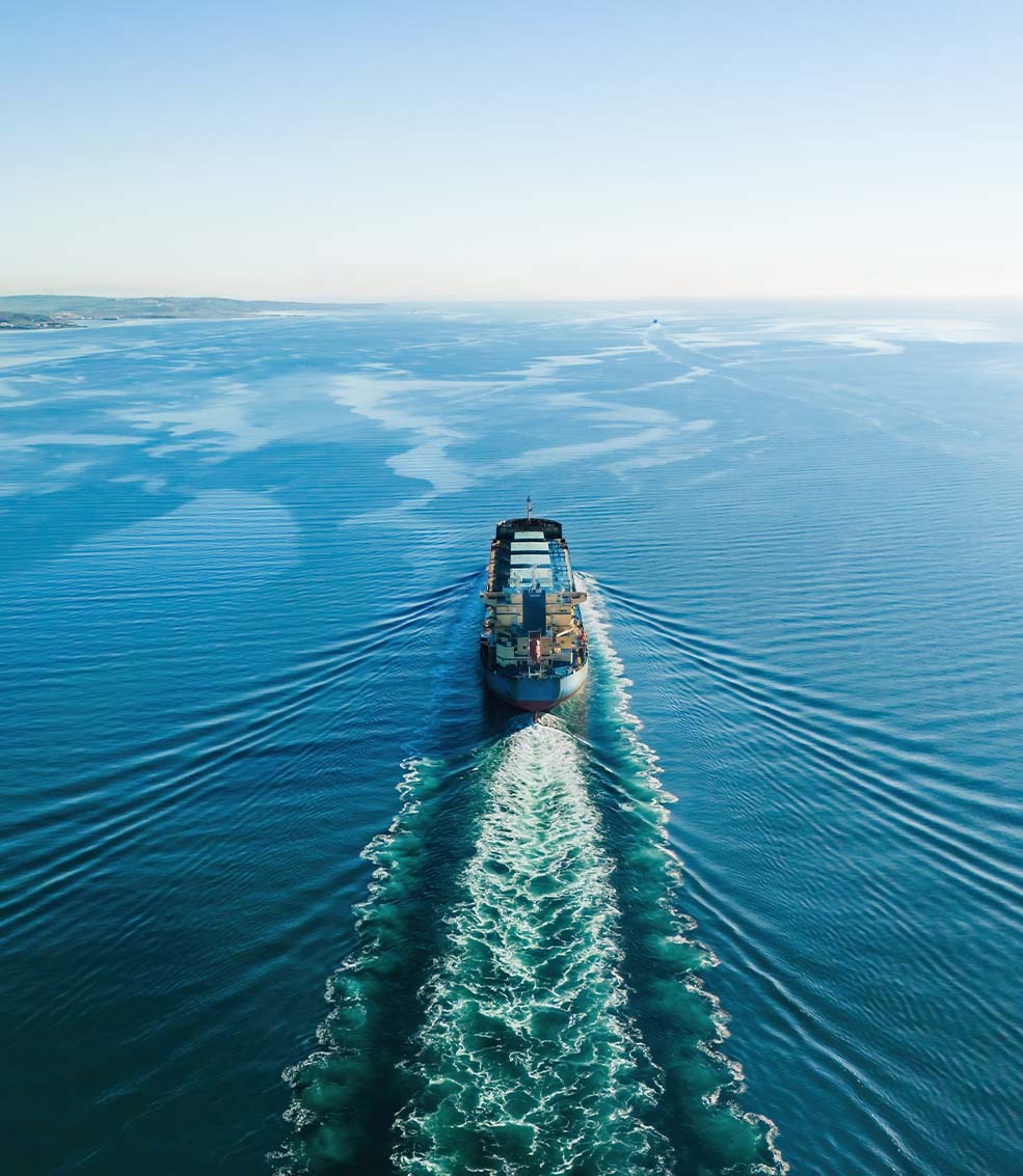 Bulk carrier at sea