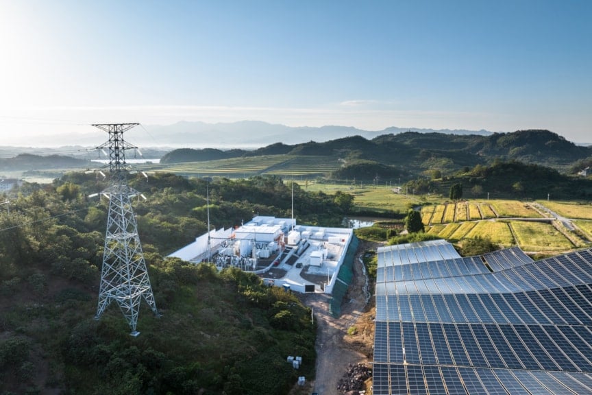 Solar panels and transmission lines