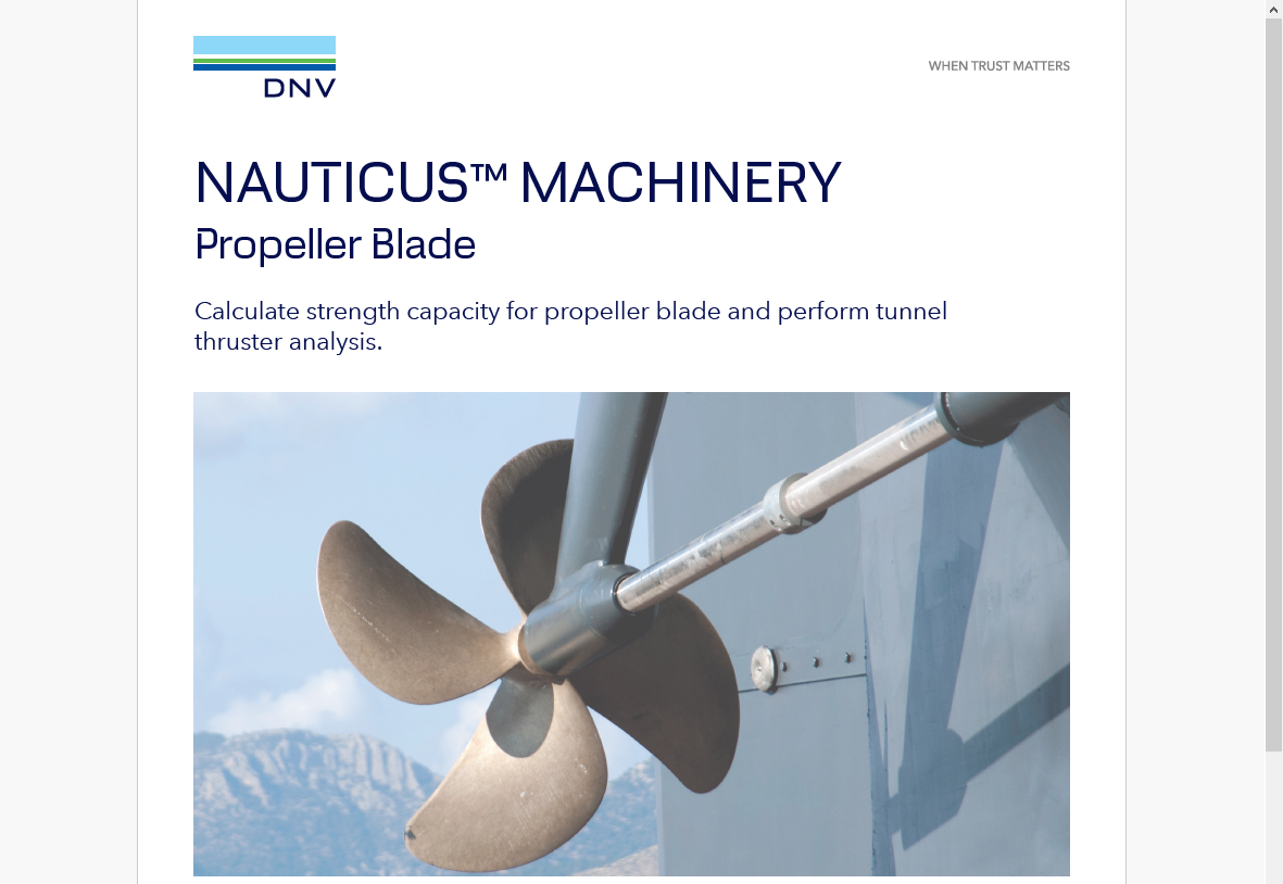 Nauticus Machinery - Propeller Blade