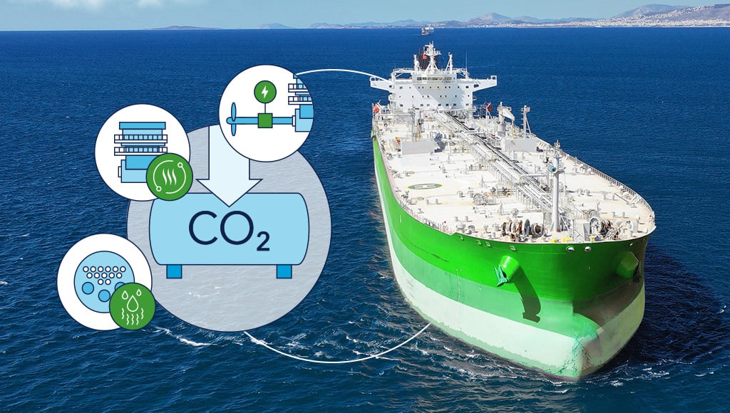 Tanker at sea CCS concept