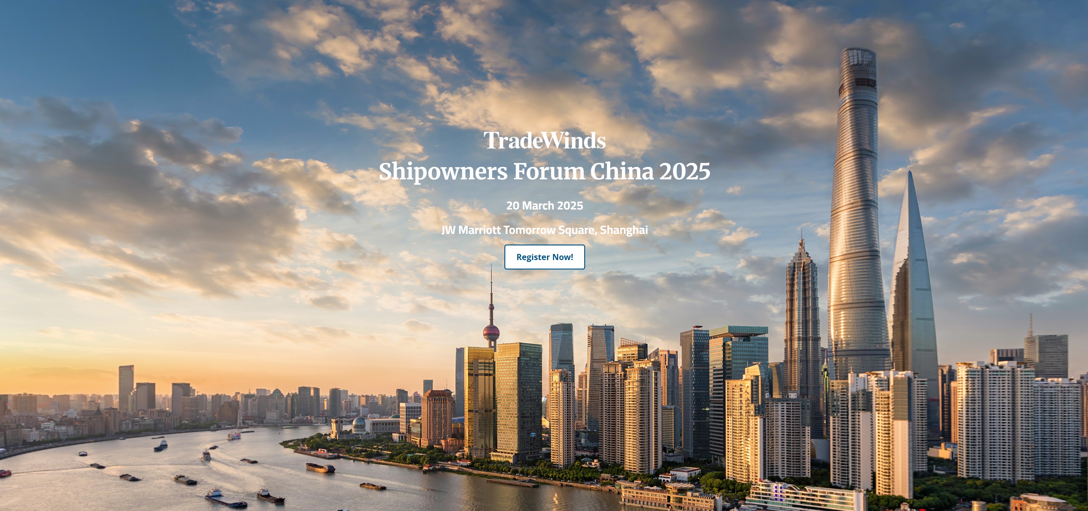 Tradewinds Shipowners Forum China 2025 banner
