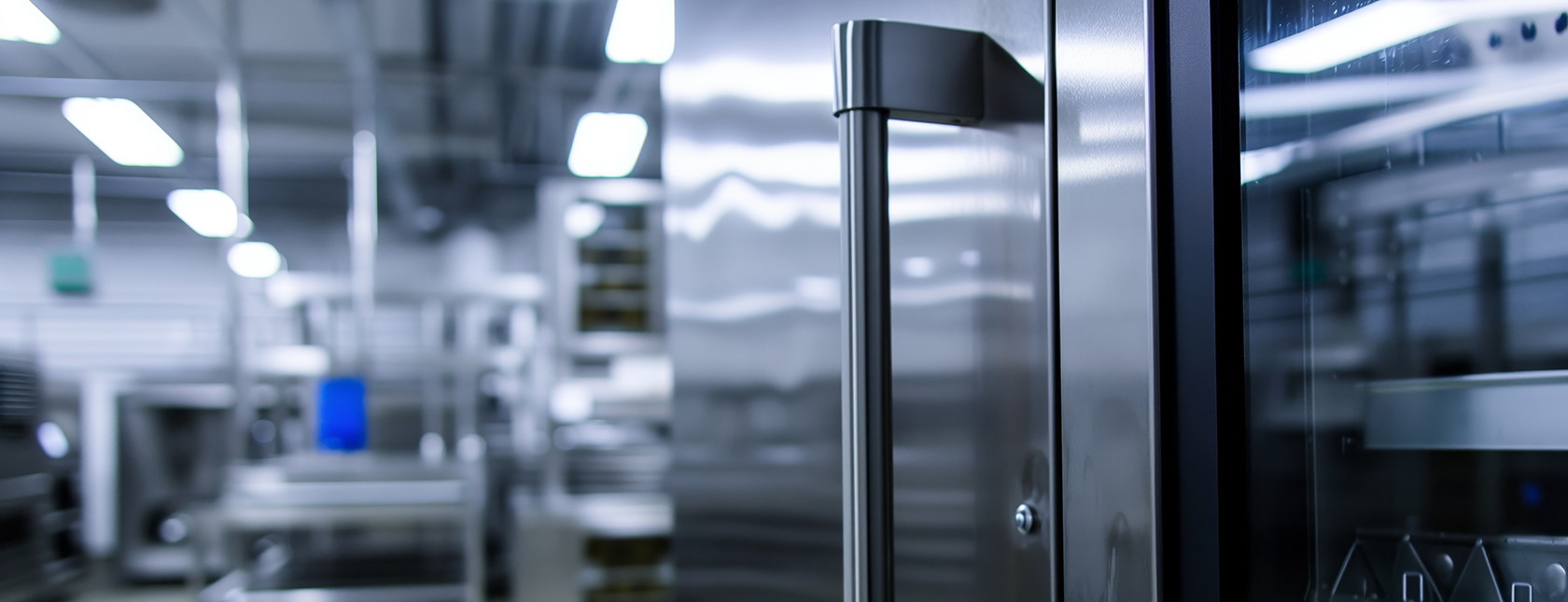 Large industrial fridge in a processing plant