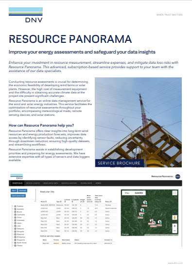 Resource Panorama service brochure for APAC