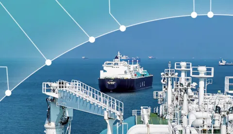 LNG carrier cybersecurity concept