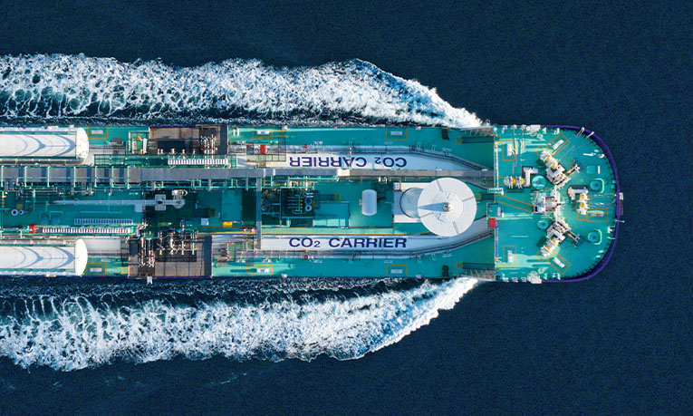 CO2 carrier at sea