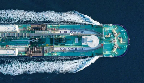 CO2 carrier at sea
