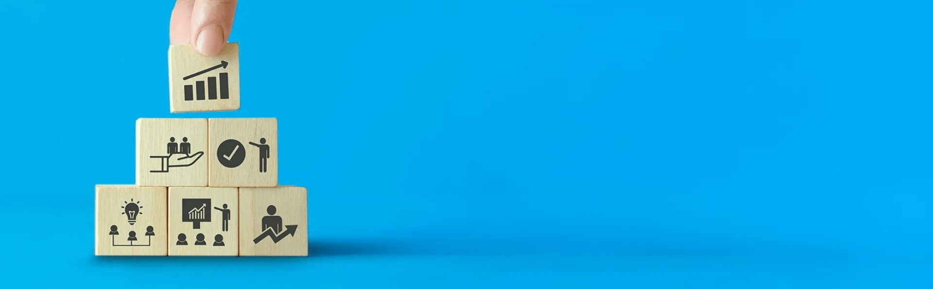 Building Block with Business Pictures