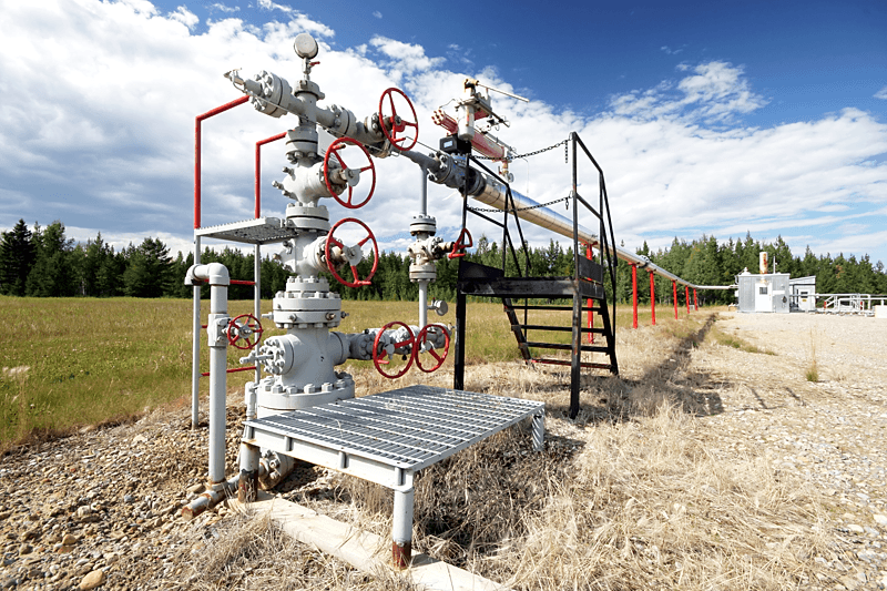 Pipelines during sunset