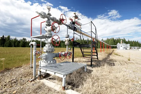 Pipelines during sunset