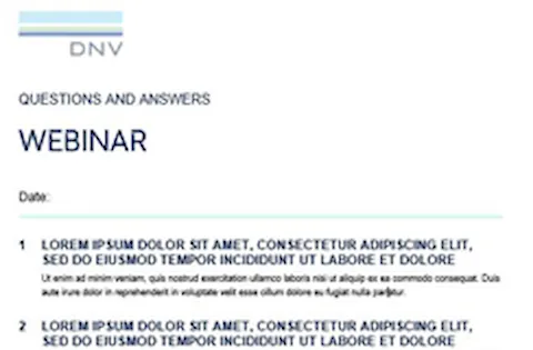 Webinar questions and answers