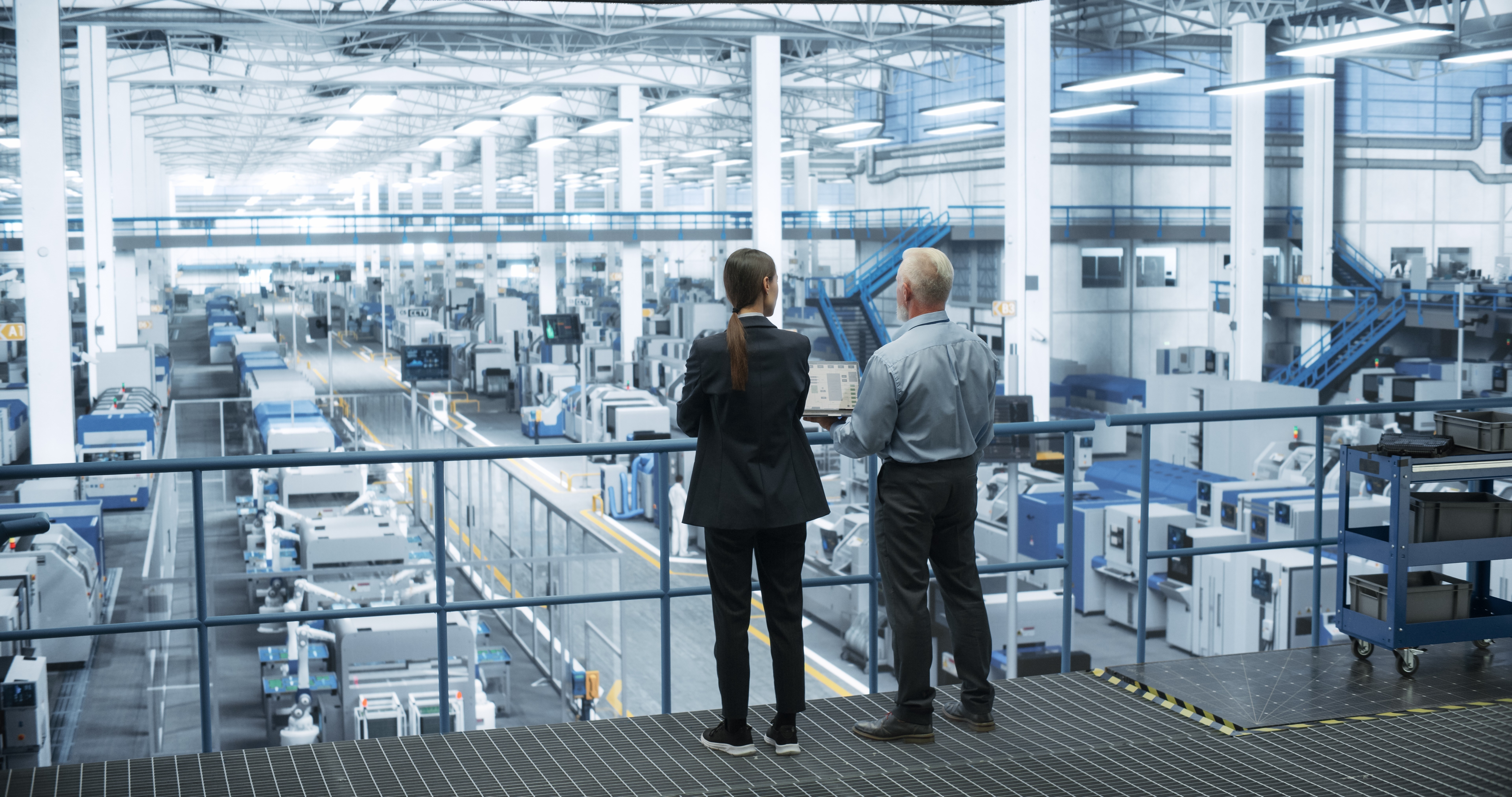 Modern factory setting