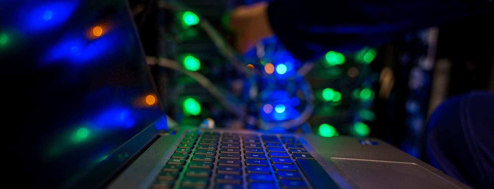 Cyber security in a server room