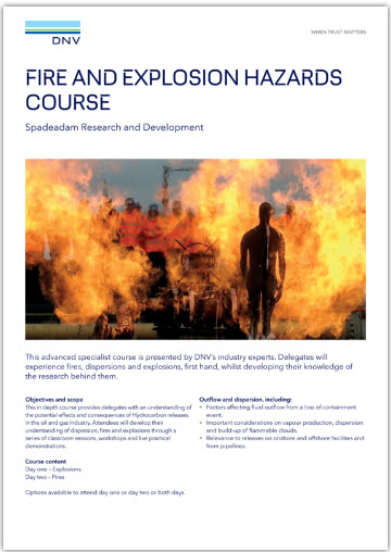 Fires and explosions hazards awareness course