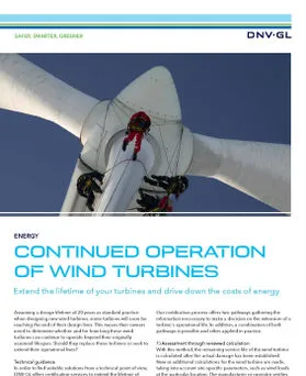 Continued operation of wind turbines
