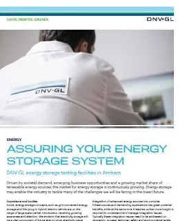 Assuring your energy storage system