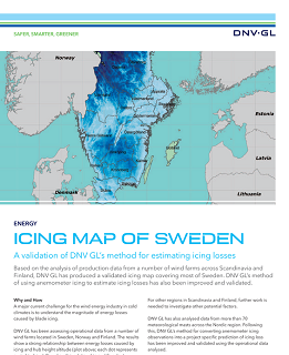 Icing map of Sweden