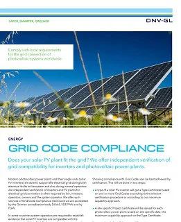 Grid code compliance of PV power plants