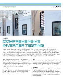 Comprehensive PV inverter testing services