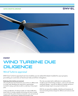 Wind turbine due diligence