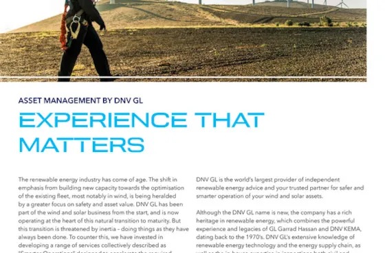 Renewables asset management