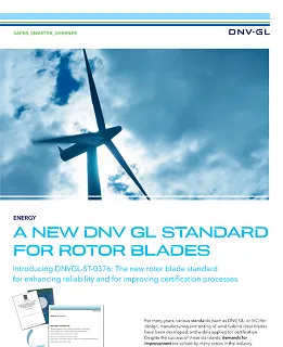 A new DNV GL standard for rotor blades