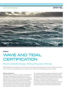 wave and tidal certification