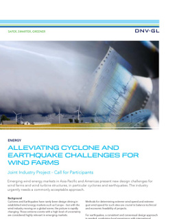Alleviating cyclone and earthquake for wind farms