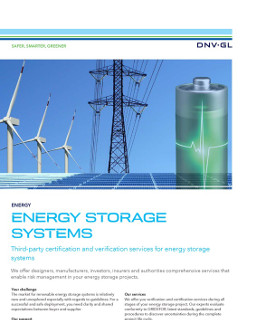 Energy storage system certification