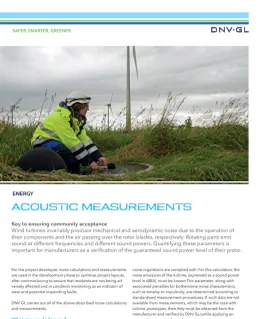 Acoustic measurements of wind turbines flyer
