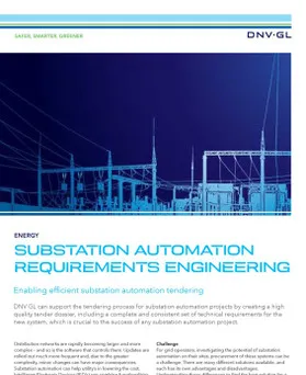 Substation automation requirements engineering