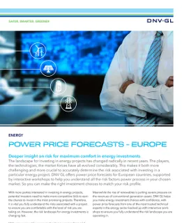 Power price forecasts for Europe