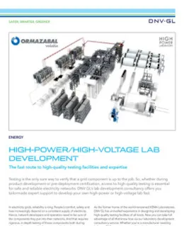 High Power Lab Testing High-power/high-voltage lab development