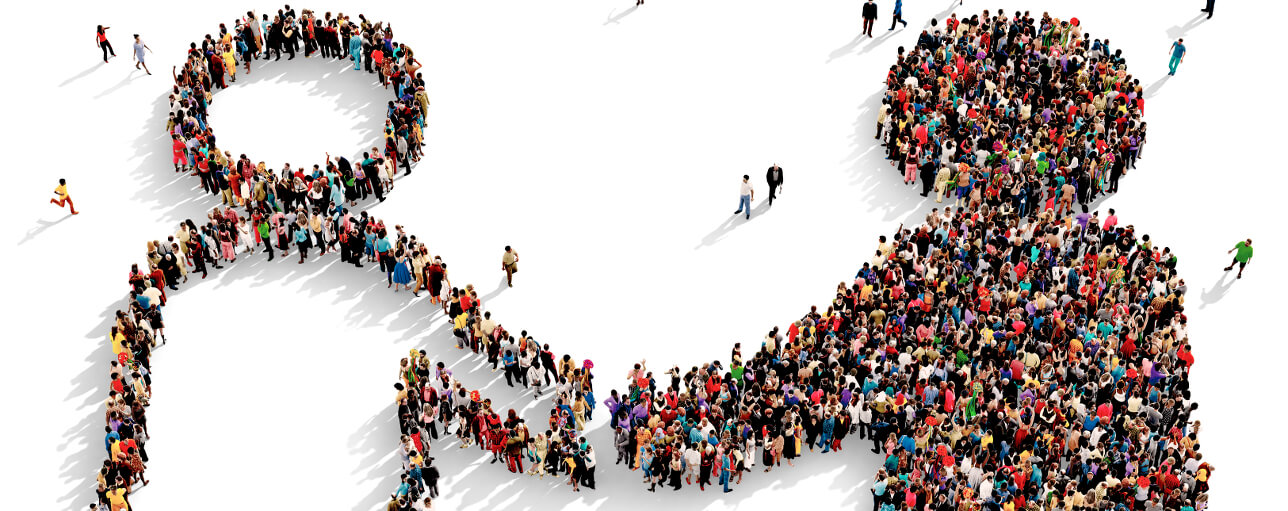 Diverse group of people blog