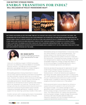 Can battery storage proper energy for India