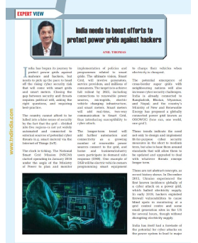 India needs to boost efforts to protect power grids against hackers