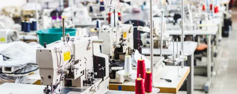 Interior of sewing shop