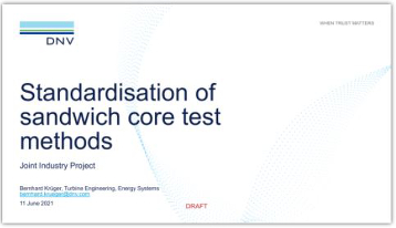 Standardization of sandwich core testing