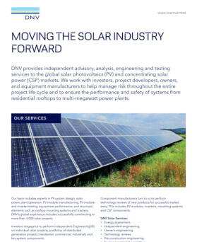 Moving the solar industry forward