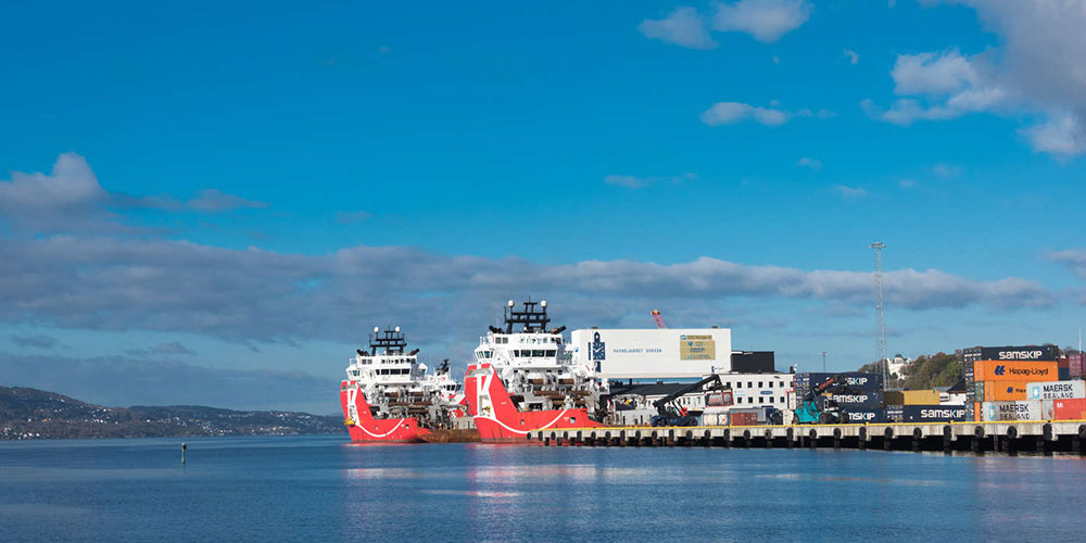 Small cargo harbor in Norway