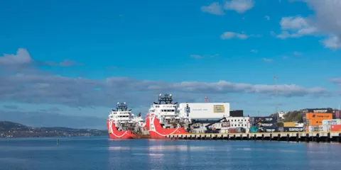 Small cargo harbor in Norway