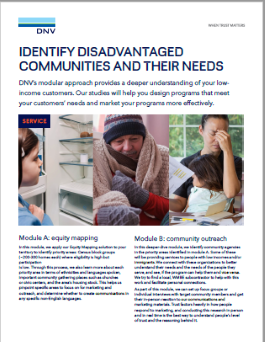 DNV Identify disadvantaged communities needs flyer