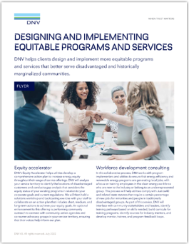 DNV Equitable programs and services flyer