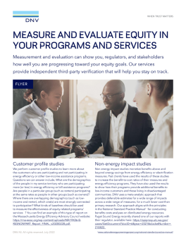 DNV Measure and evaluate equity in your programs and services flyer