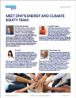 Meet DNV's team of Energy and Climate Equity experts