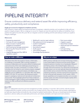 Pipeline integrity