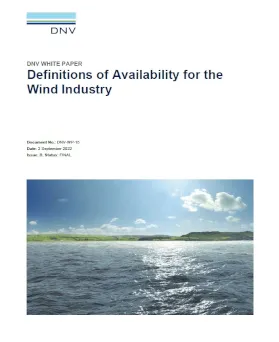 Definitions of availability terms for the wind industry - white paper