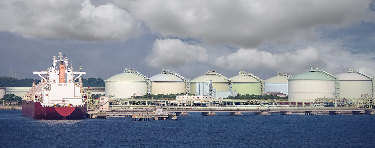 LNG storage tanks