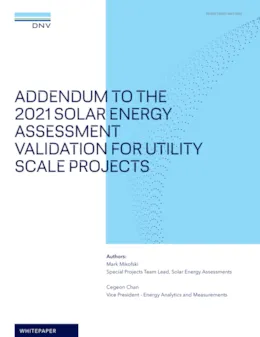 Addendum to the 2021 Solar Energy Assessment Validation for Utility ...