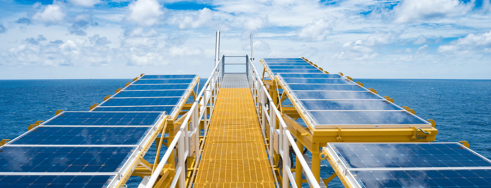 Solar panels offshore
